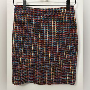 KATE SPADE Judy Wool Tweed Multicolor Classic High Waist Pencil Skirt